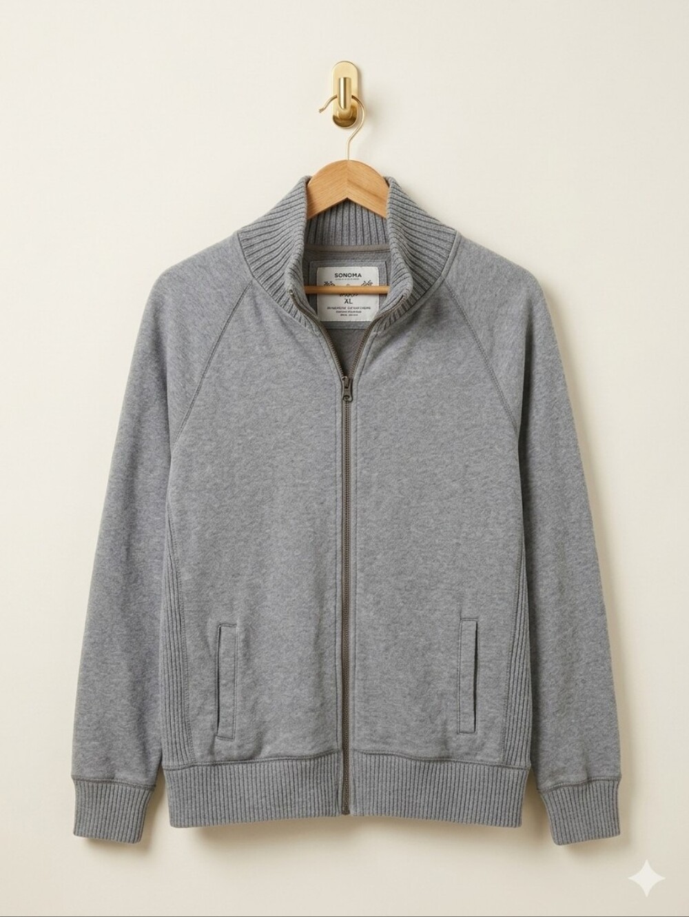 Sonoma Grey Full Zip Jacket XL